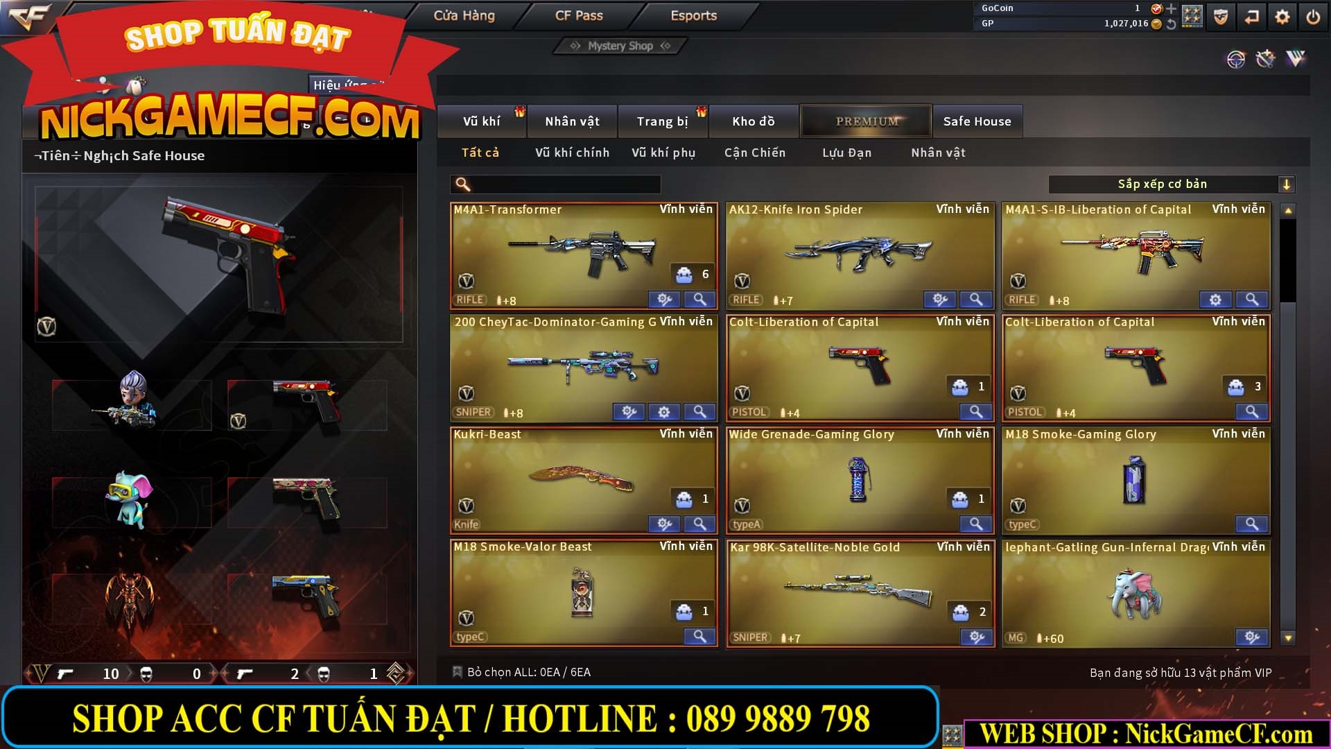 MÃ CF13691 - GIÁ : 3350K - CHIẾN C4 SIÊU XINH - 13 VIP - VIP5