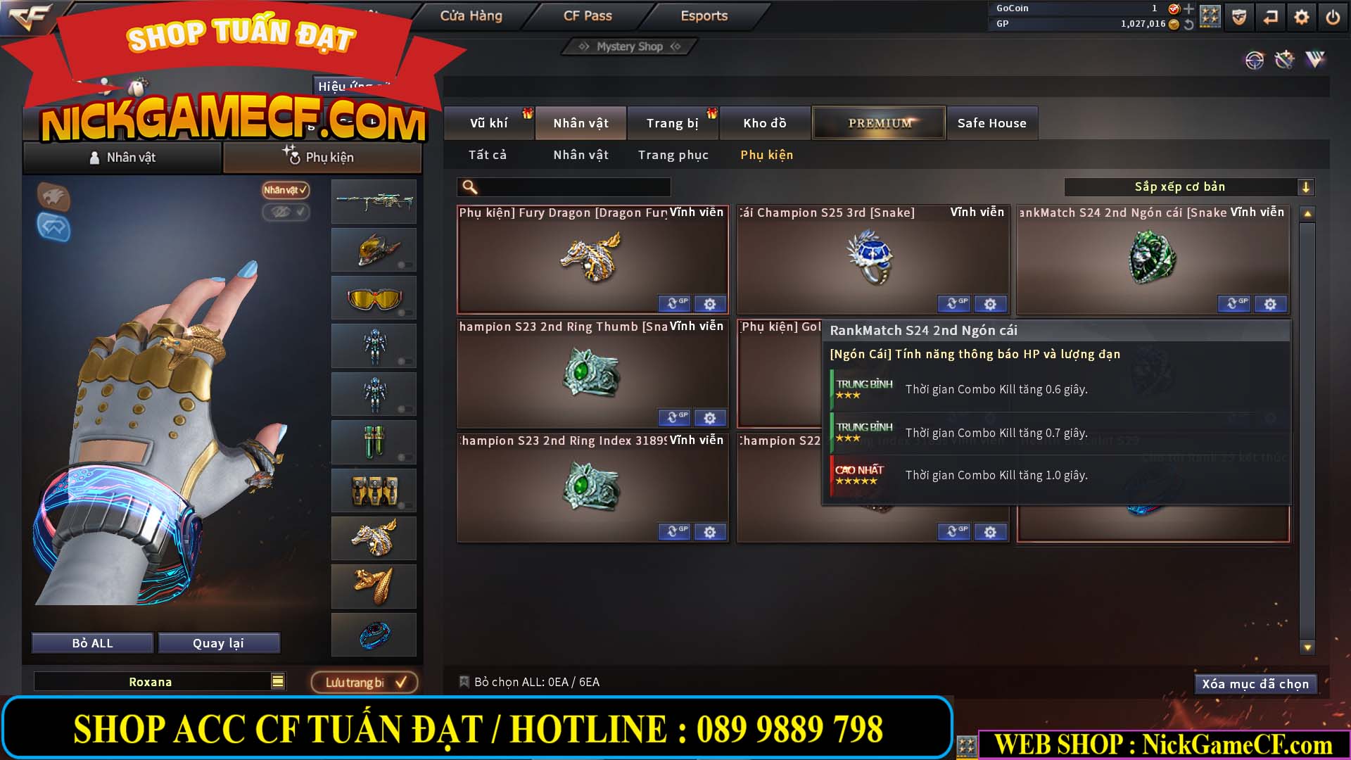MÃ CF13691 - GIÁ : 3350K - CHIẾN C4 SIÊU XINH - 13 VIP - VIP5