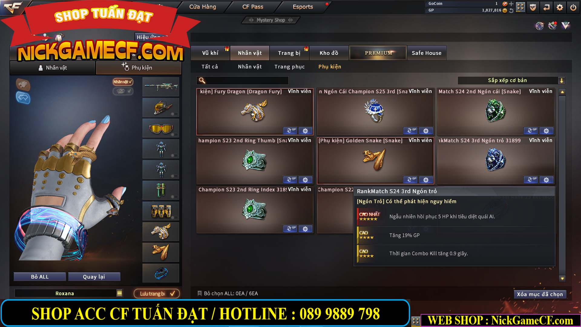 MÃ CF13691 - GIÁ : 3350K - CHIẾN C4 SIÊU XINH - 13 VIP - VIP5