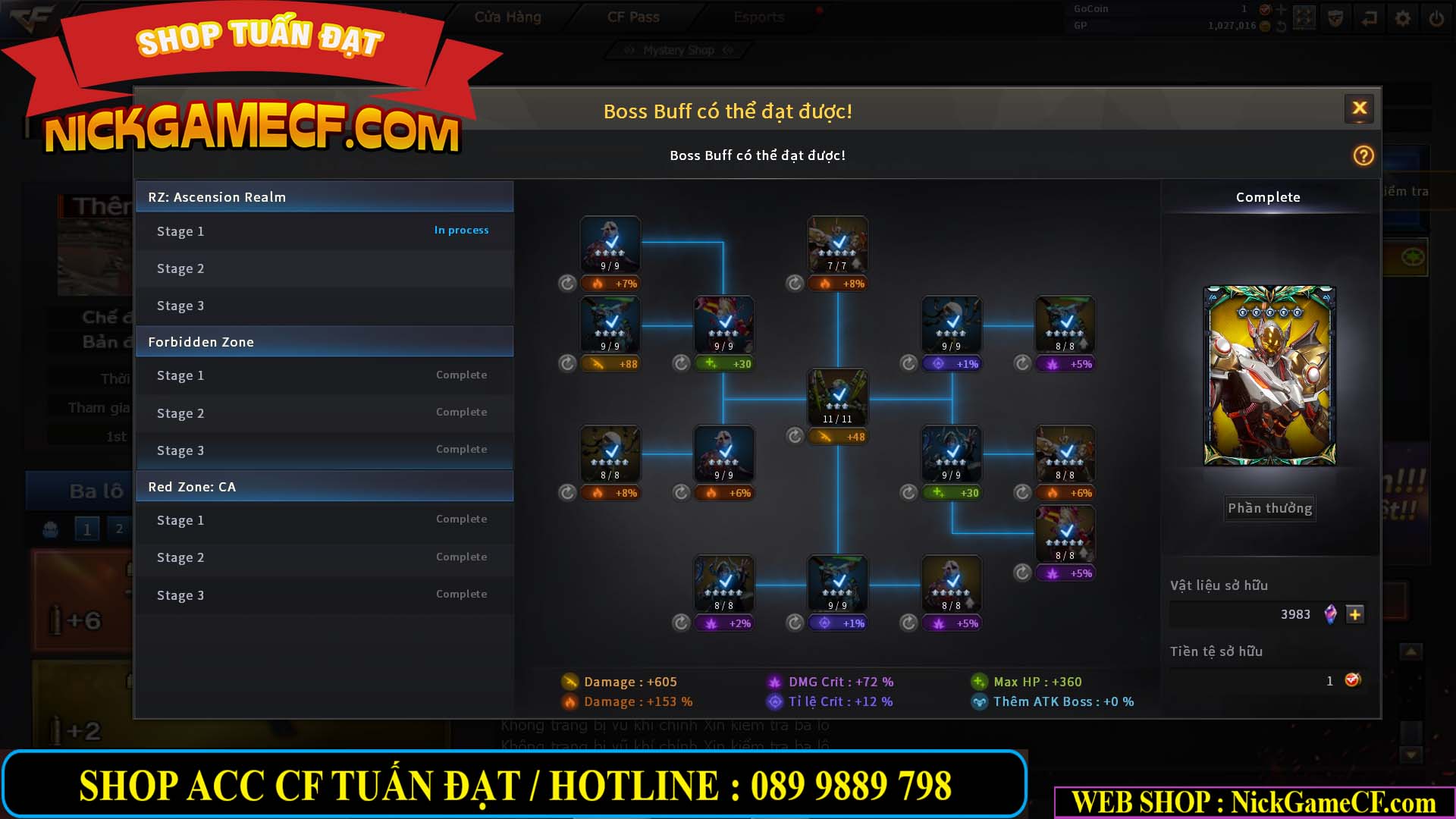 MÃ CF13691 - GIÁ : 3350K - CHIẾN C4 SIÊU XINH - 13 VIP - VIP5