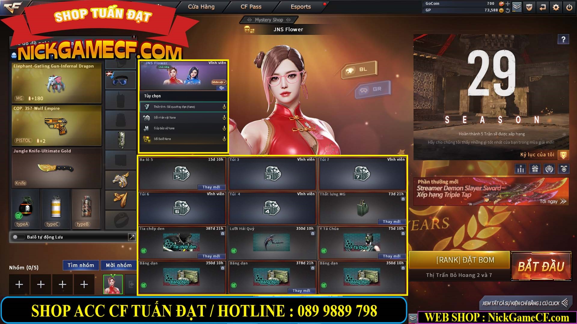 MÃ CF13707 - GIÁ : 5850K - ZOM SIÊU THỦ TÂN BINH - GẦN VIP6 WEB
