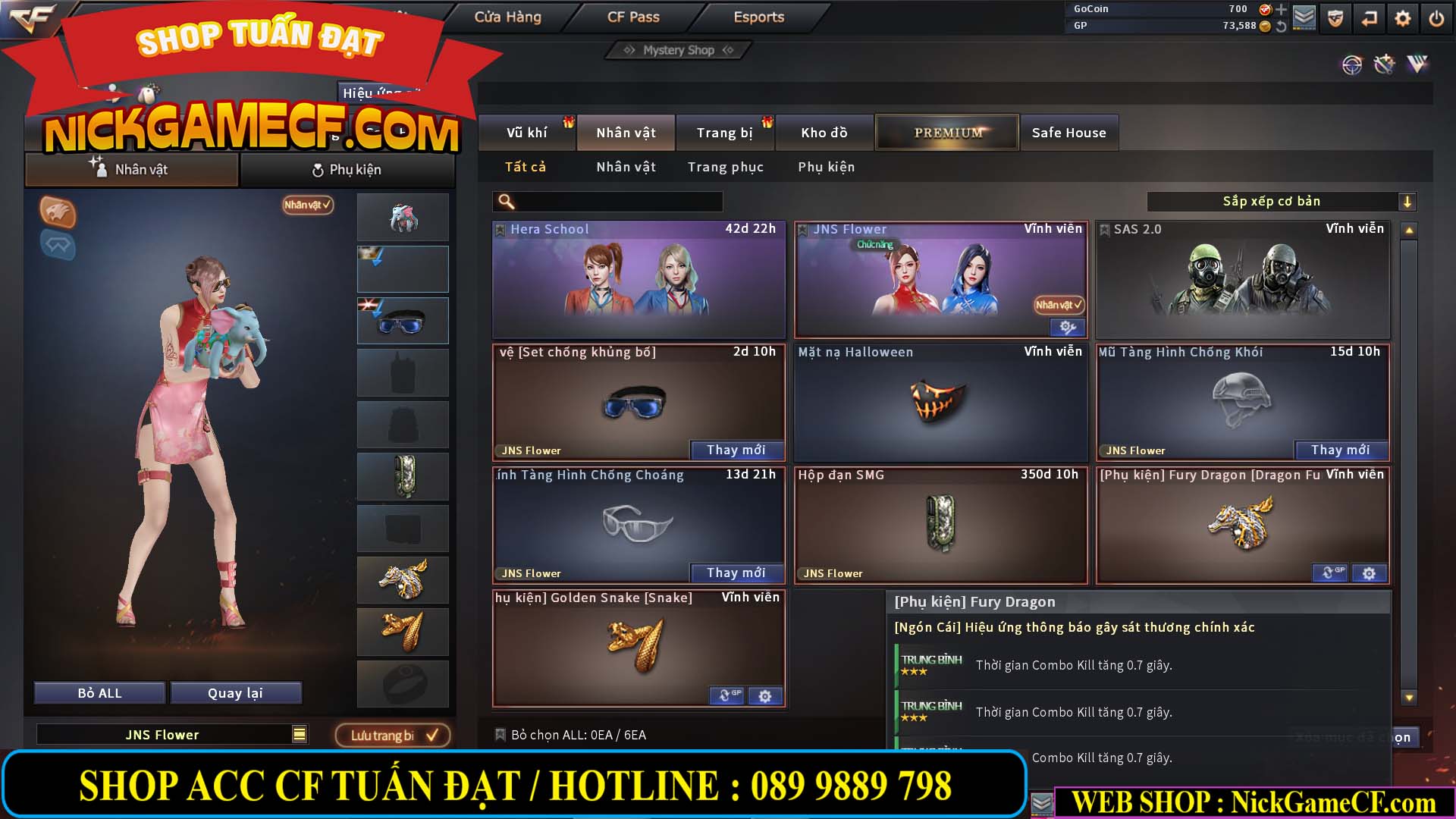 MÃ CF13707 - GIÁ : 5850K - ZOM SIÊU THỦ TÂN BINH - GẦN VIP6 WEB