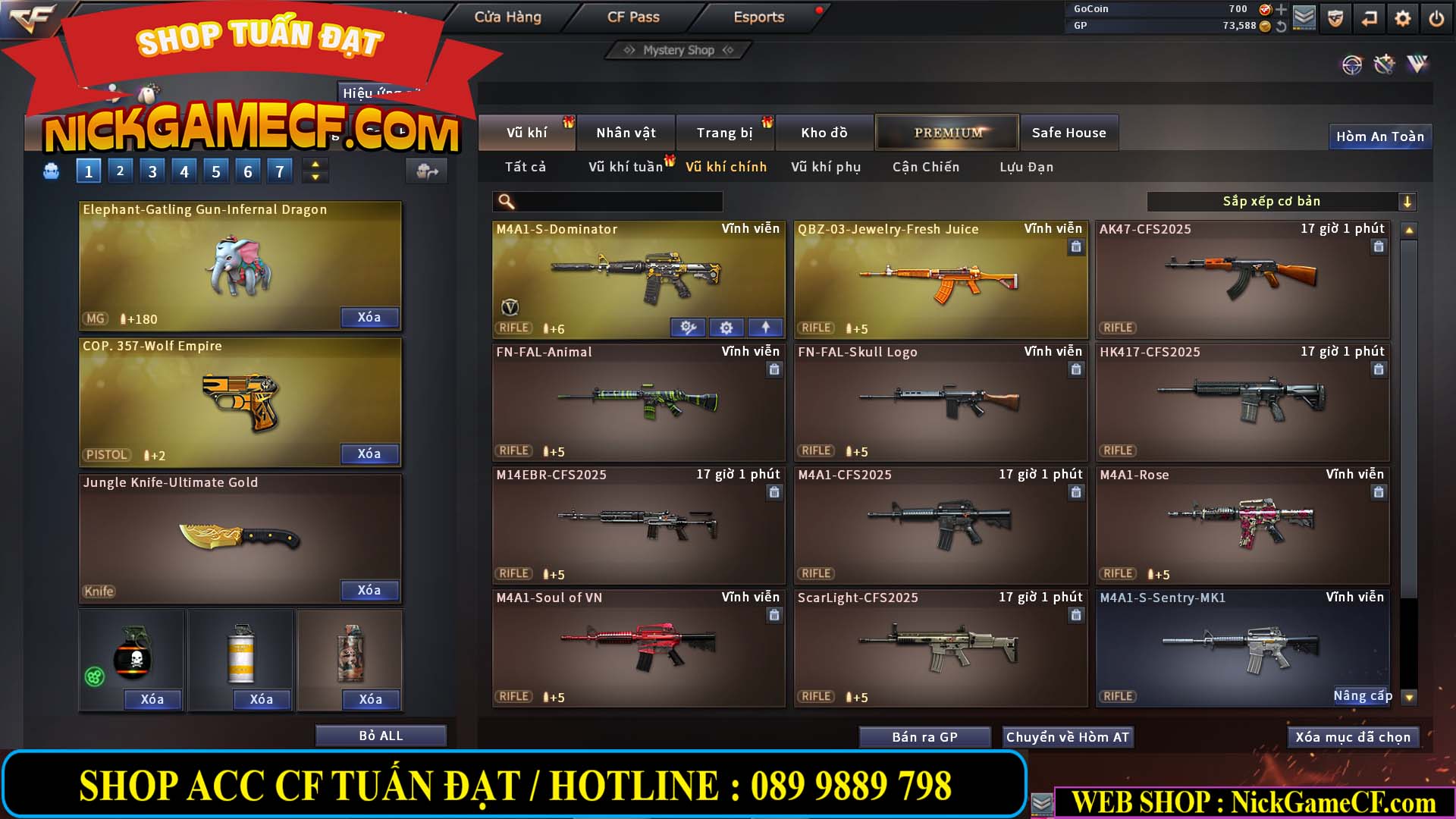 MÃ CF13707 - GIÁ : 5850K - ZOM SIÊU THỦ TÂN BINH - GẦN VIP6 WEB