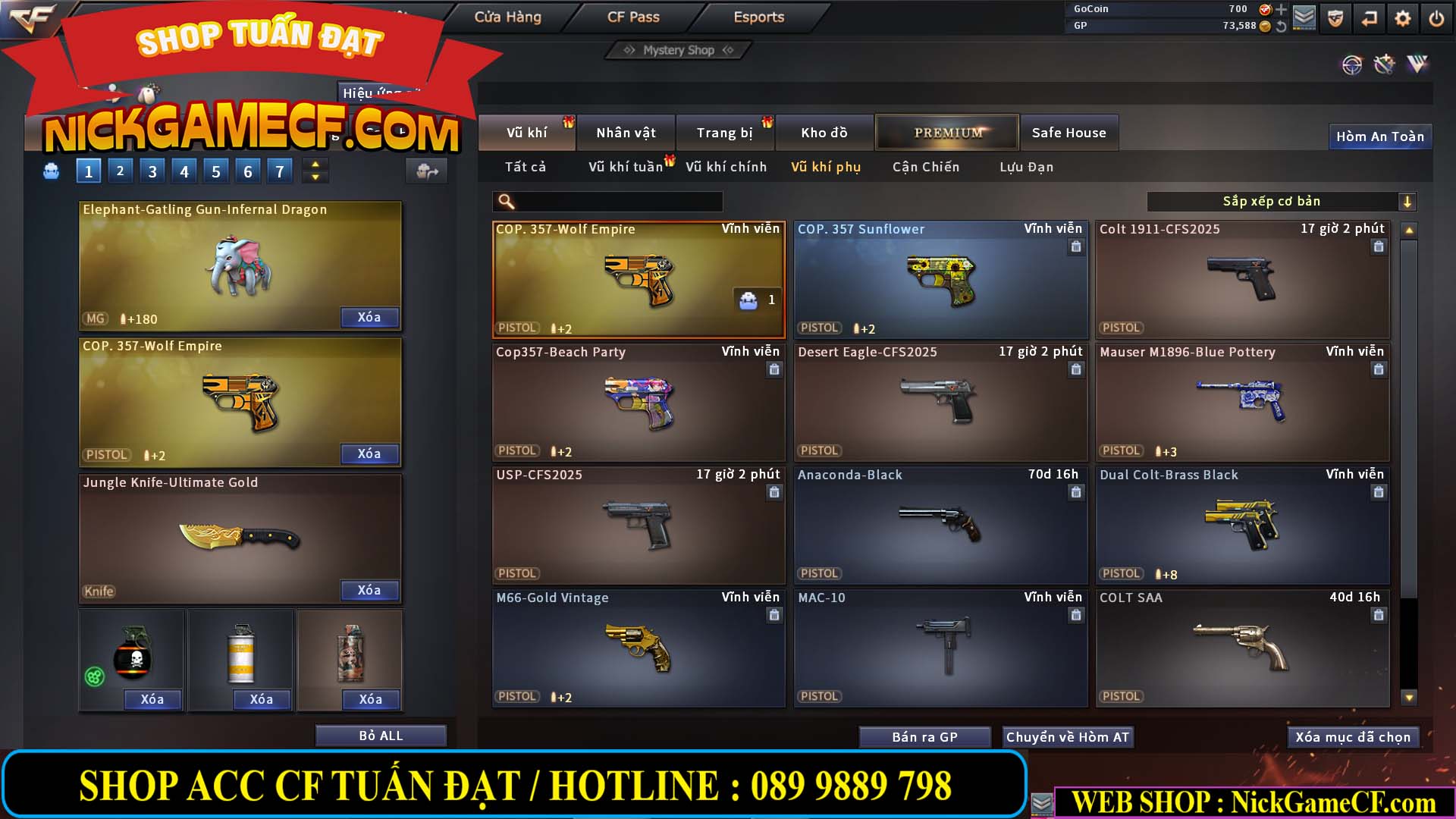 MÃ CF13707 - GIÁ : 5850K - ZOM SIÊU THỦ TÂN BINH - GẦN VIP6 WEB