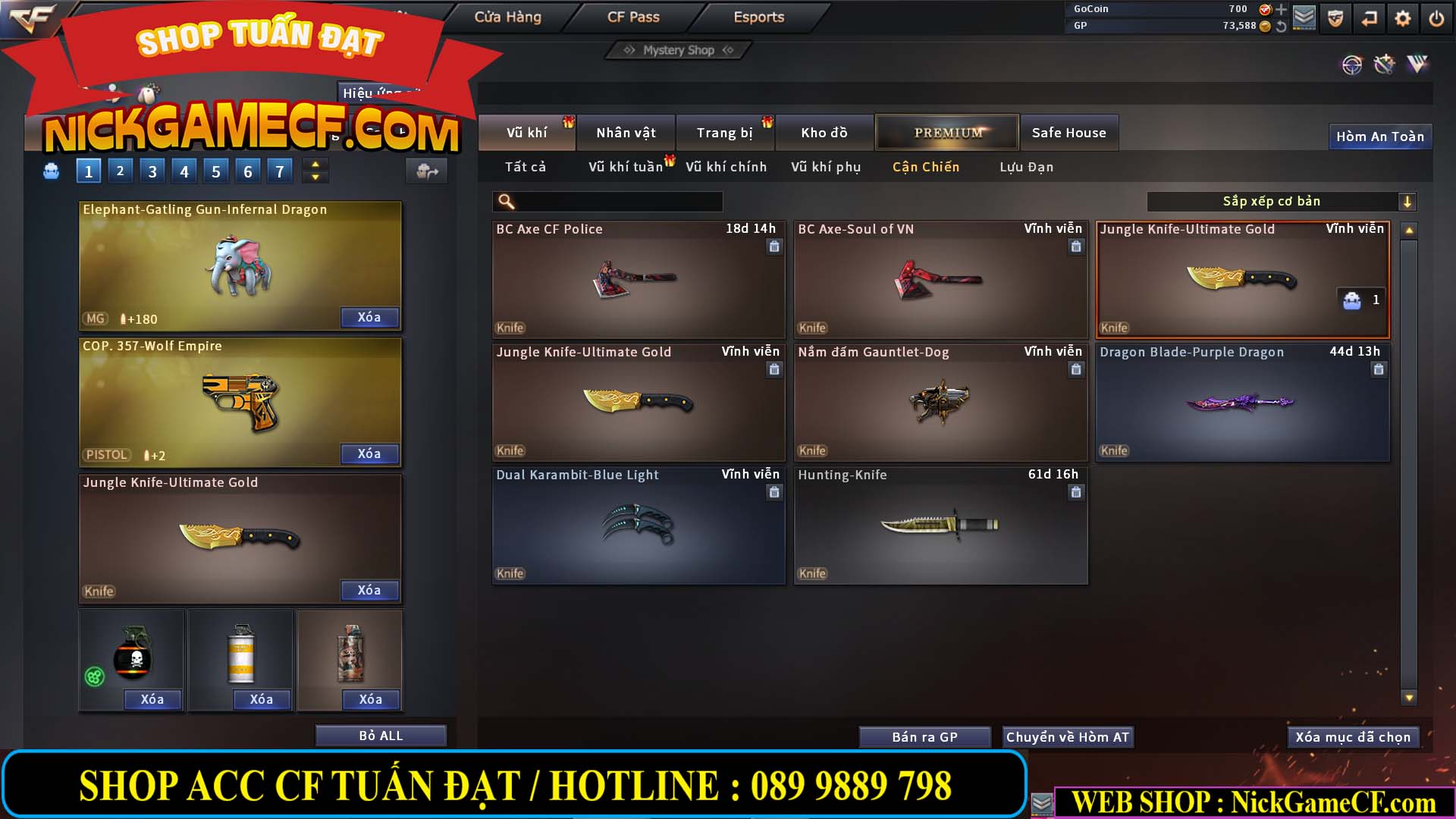MÃ CF13707 - GIÁ : 5850K - ZOM SIÊU THỦ TÂN BINH - GẦN VIP6 WEB