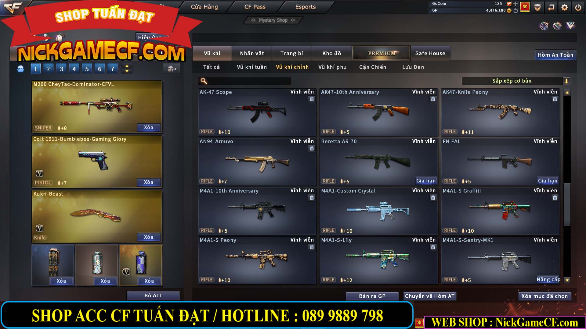 MÃ CF13739 - GIÁ : 2950K - CHUYÊN DF/CSC - 17 VIP - VIP4
