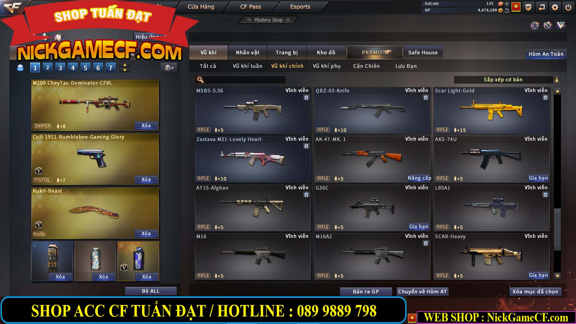 MÃ CF13739 - GIÁ : 2950K - CHUYÊN DF/CSC - 17 VIP - VIP4