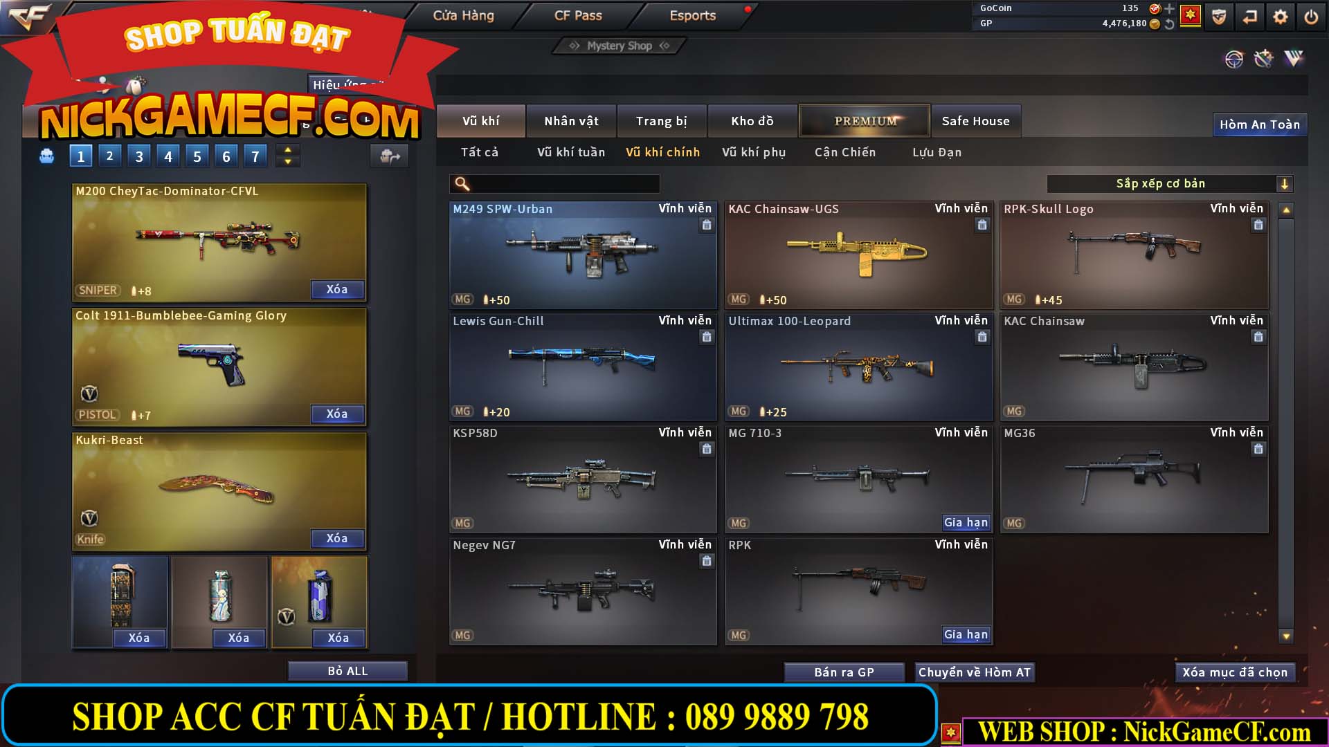 MÃ CF13739 - GIÁ : 2950K - CHUYÊN DF/CSC - 17 VIP - VIP4