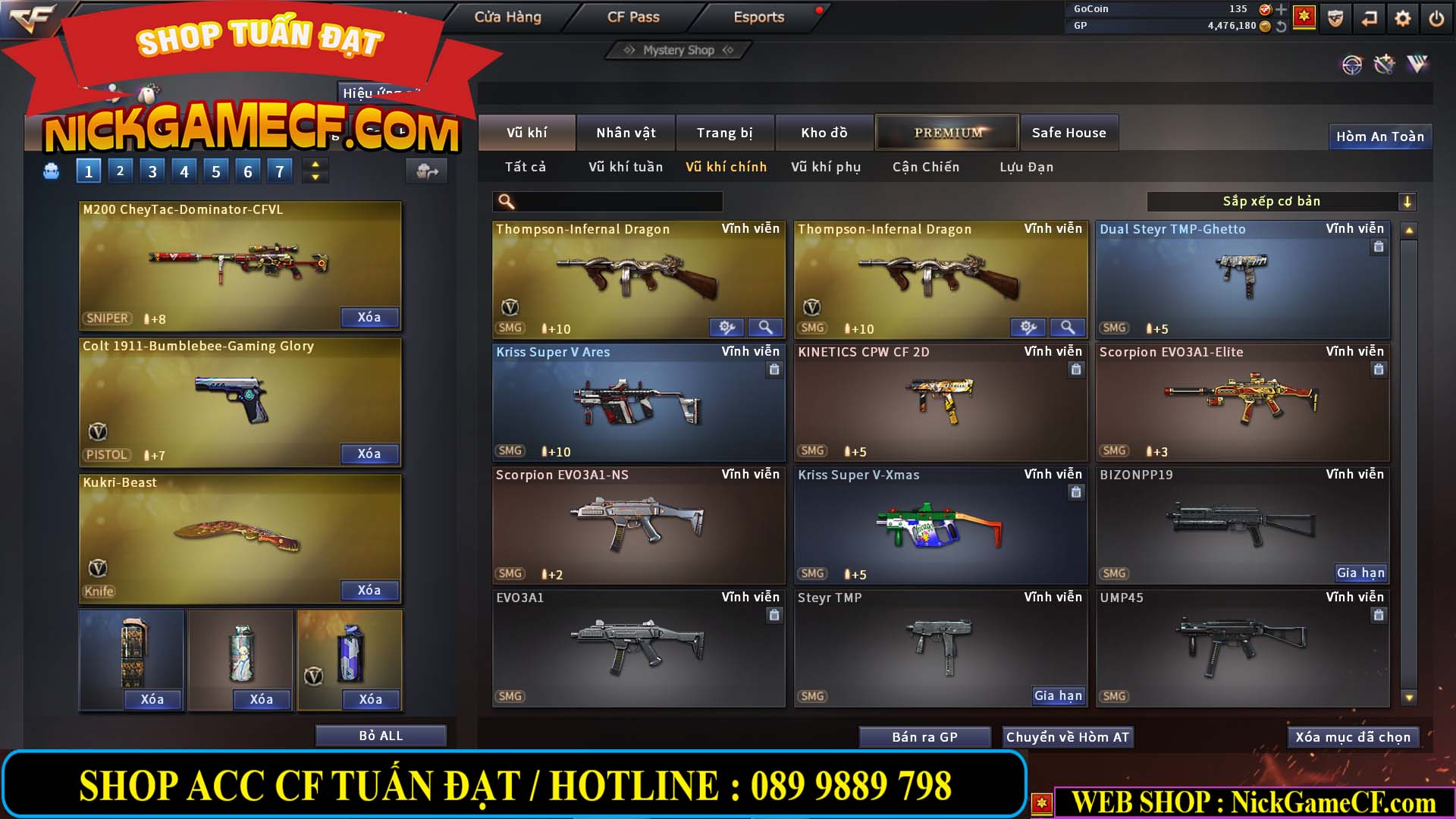 MÃ CF13739 - GIÁ : 2950K - CHUYÊN DF/CSC - 17 VIP - VIP4