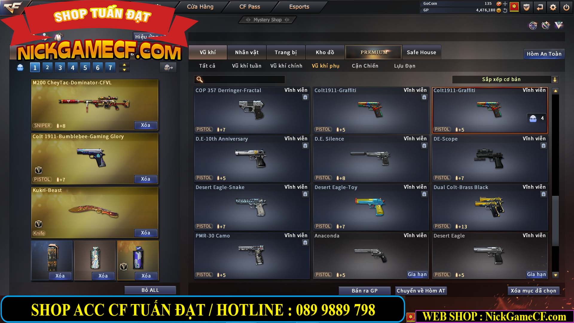 MÃ CF13739 - GIÁ : 2950K - CHUYÊN DF/CSC - 17 VIP - VIP4