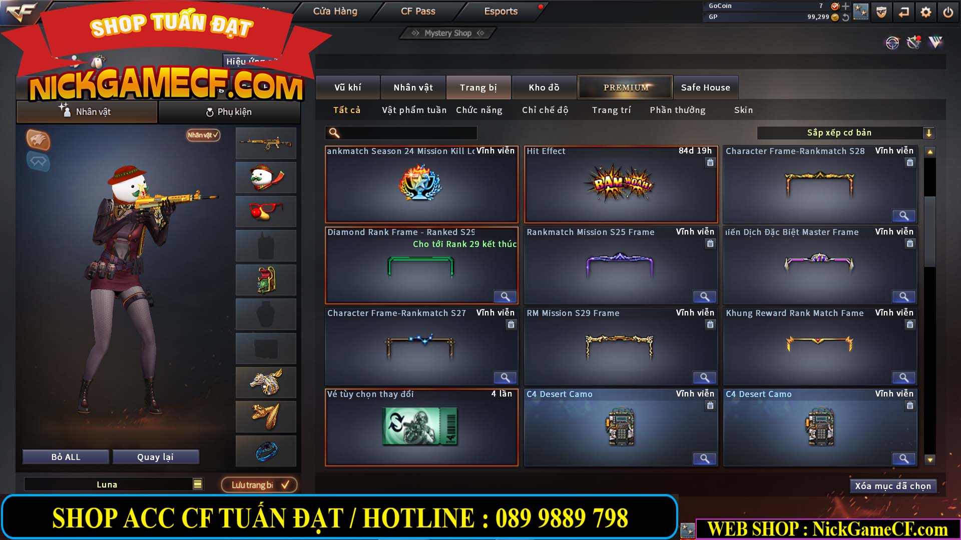 MÃ CF13744 - GIÁ : 1899K - CHIẾN C4 ĐẸP - VIP4 WEB