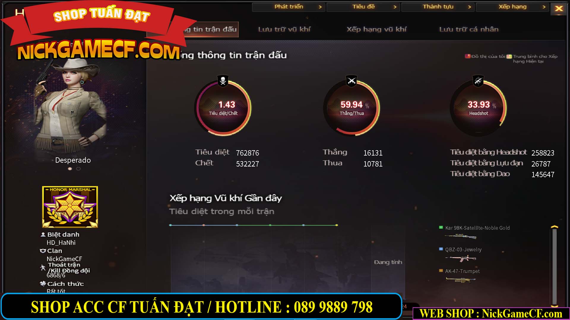 MÃ CF13756 - GIÁ : 7M5 - CHIẾN  ZOM ĐẸP - C4 NÉT - 66 VIP - GẦN VIP7