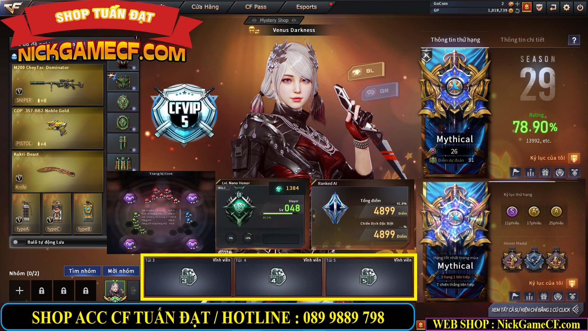 MÃ CF13765 - GIÁ : 3650K - CHIẾN C4 XỊN - ZOM THỦ - 29 VIP - VIP5