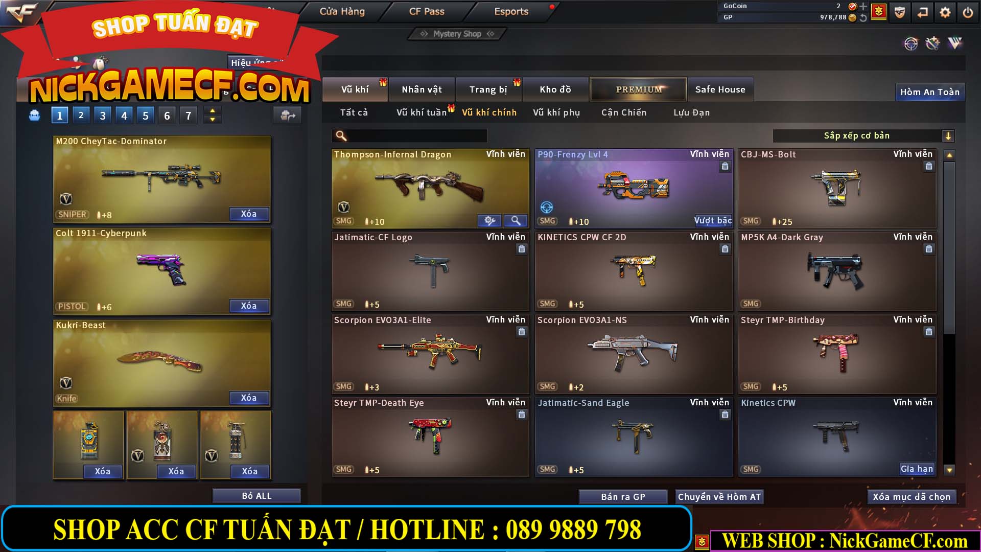 MÃ CF13765 - GIÁ : 3650K - CHIẾN C4 XỊN - ZOM THỦ - 29 VIP - VIP5