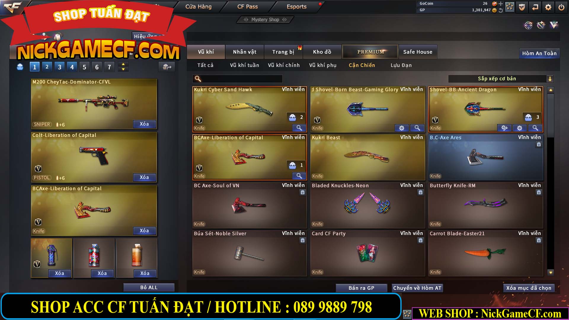 MÃ CF13769 - GIÁ : 1999K - CHIẾN C4 XINH - 16 VIP - GẦN VIP5
