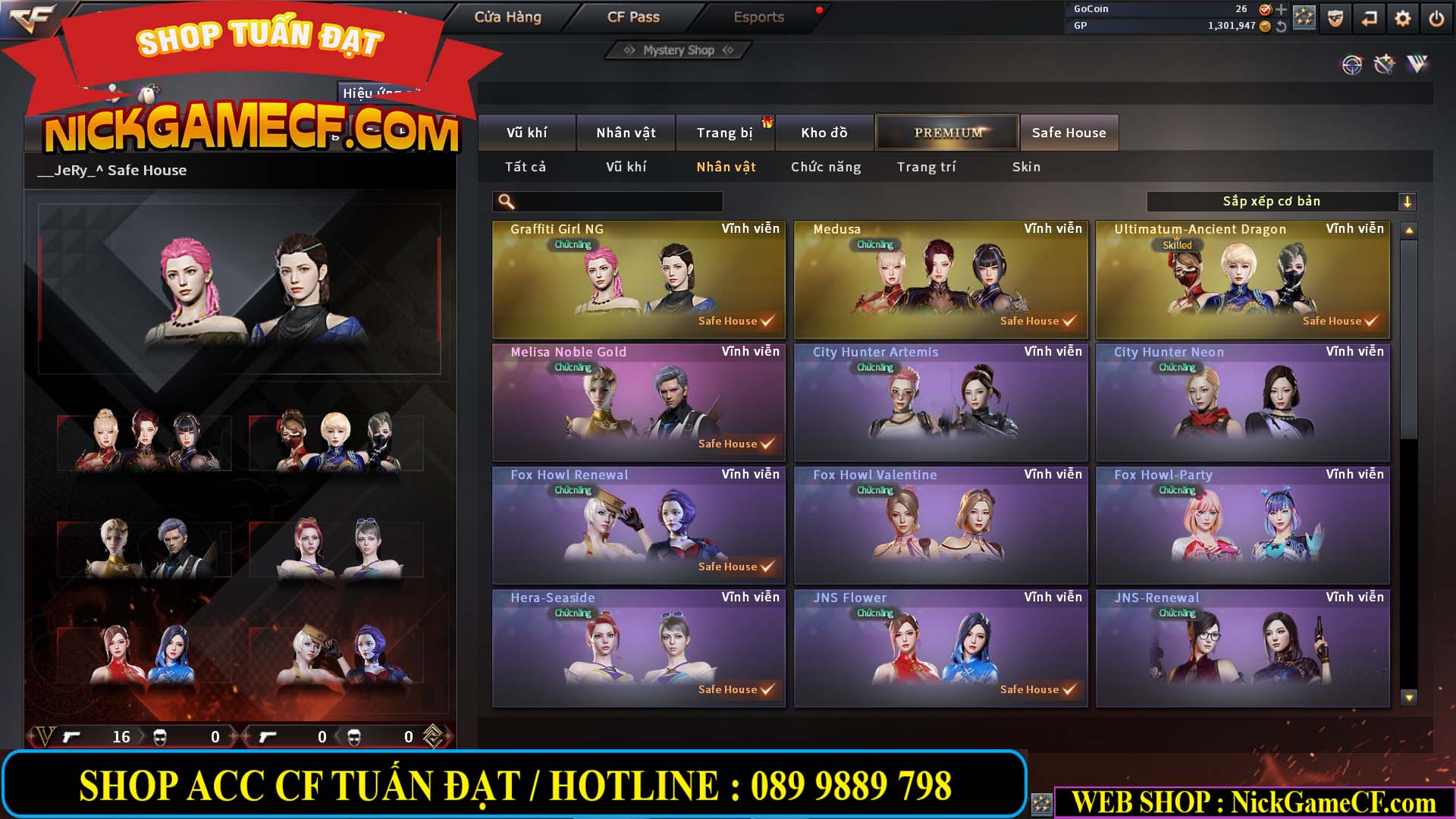 MÃ CF13769 - GIÁ : 1999K - CHIẾN C4 XINH - 16 VIP - GẦN VIP5