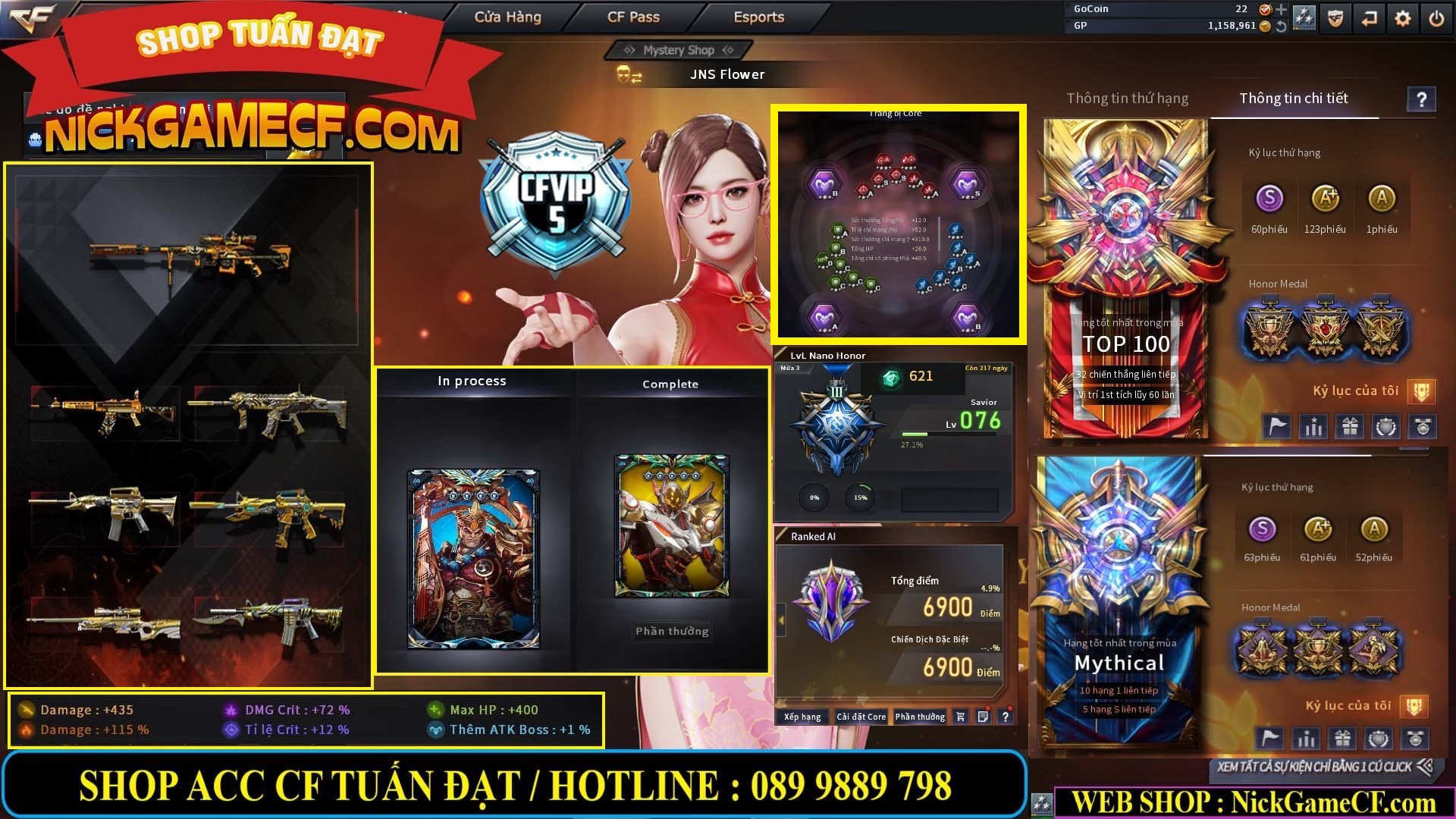MÃ CF13770 - GIÁ : 2550K - CHIẾN C4 DÂN CHƠI SƯU TẦM 0 VIP - VIP5