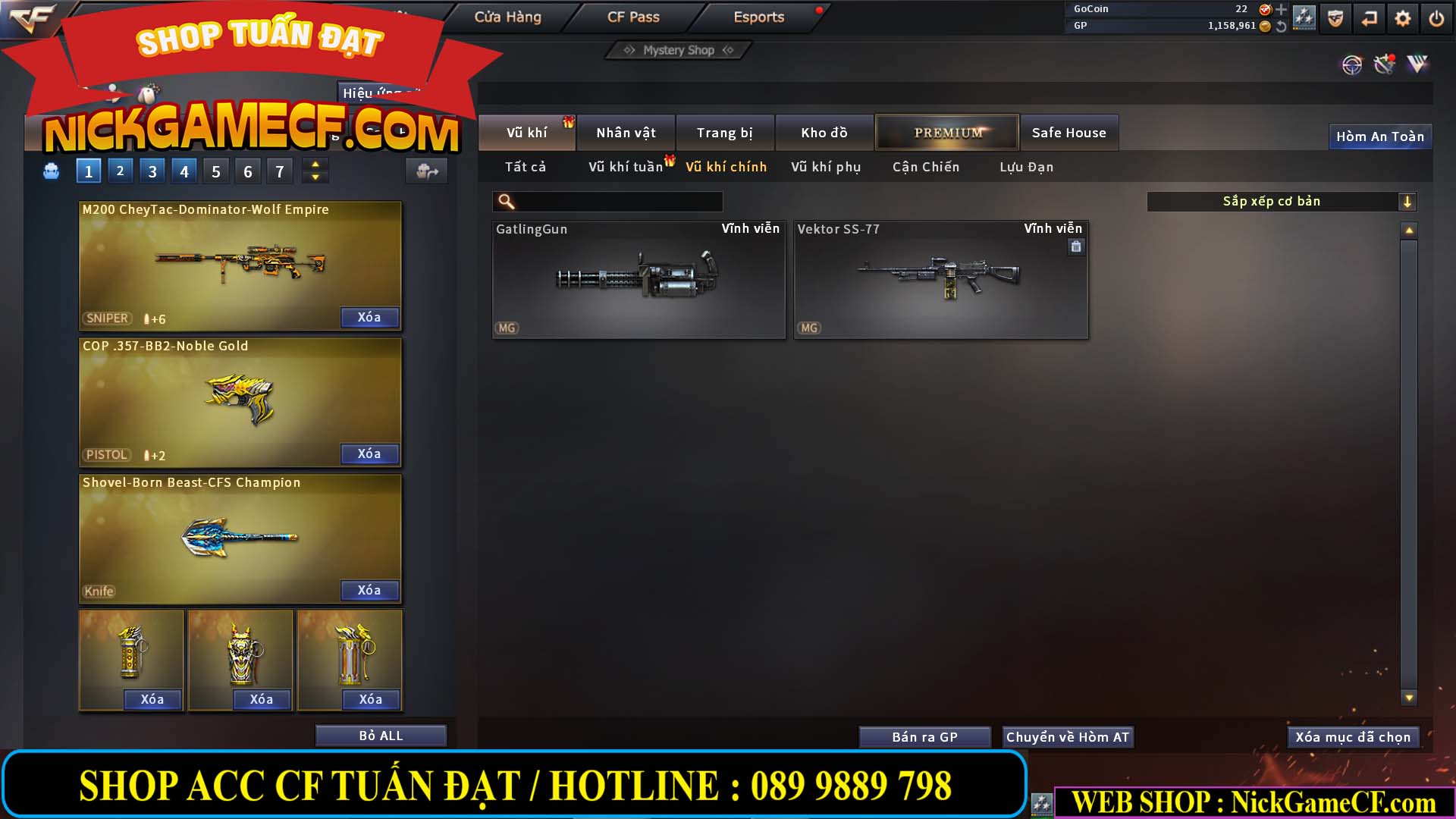MÃ CF13770 - GIÁ : 2550K - CHIẾN C4 DÂN CHƠI SƯU TẦM 0 VIP - VIP5