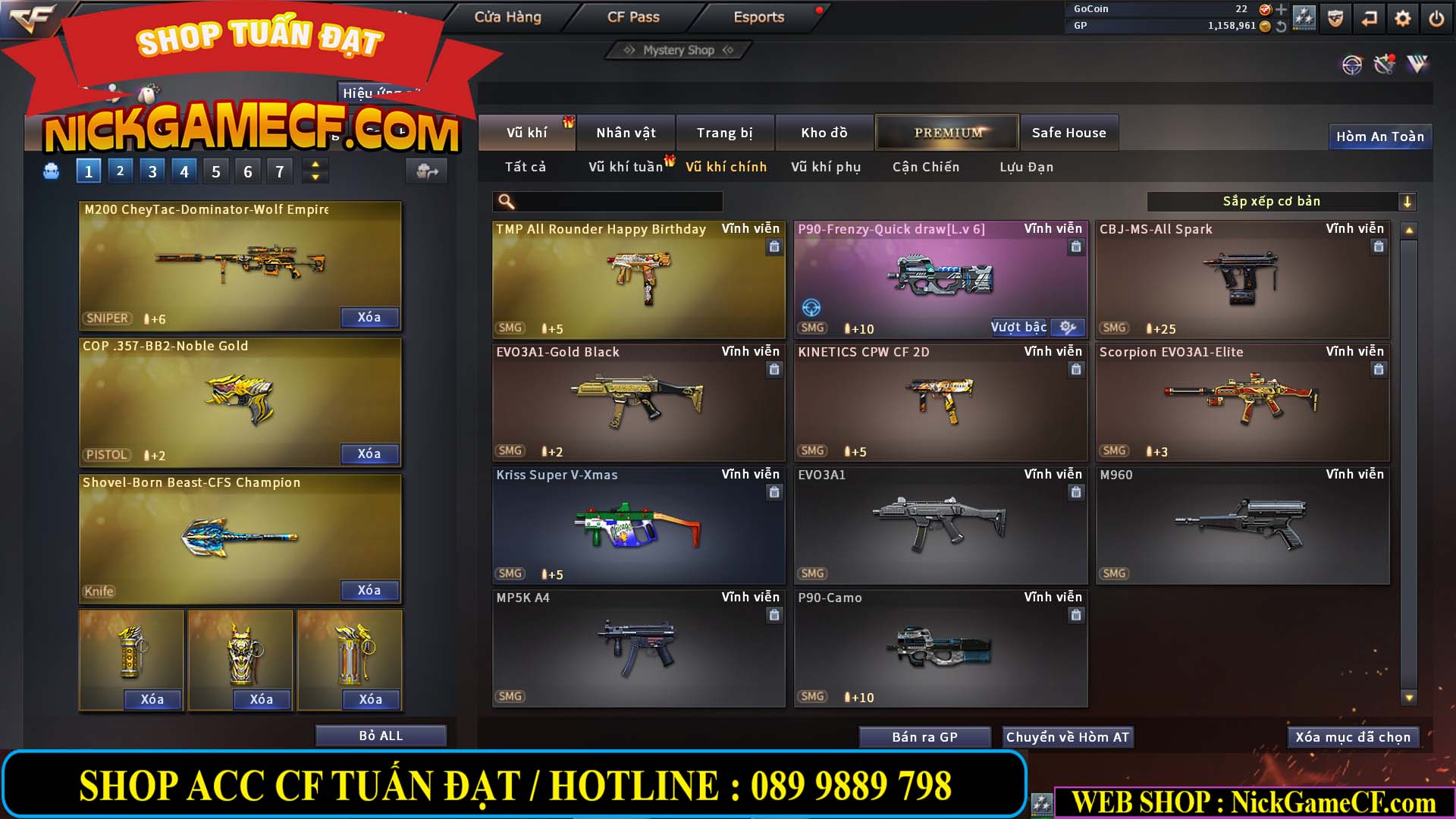 MÃ CF13770 - GIÁ : 2550K - CHIẾN C4 DÂN CHƠI SƯU TẦM 0 VIP - VIP5