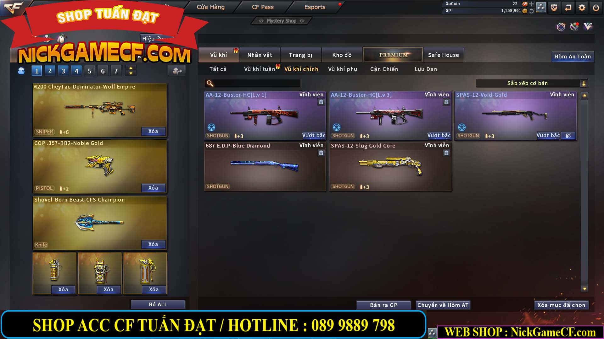 MÃ CF13770 - GIÁ : 2550K - CHIẾN C4 DÂN CHƠI SƯU TẦM 0 VIP - VIP5