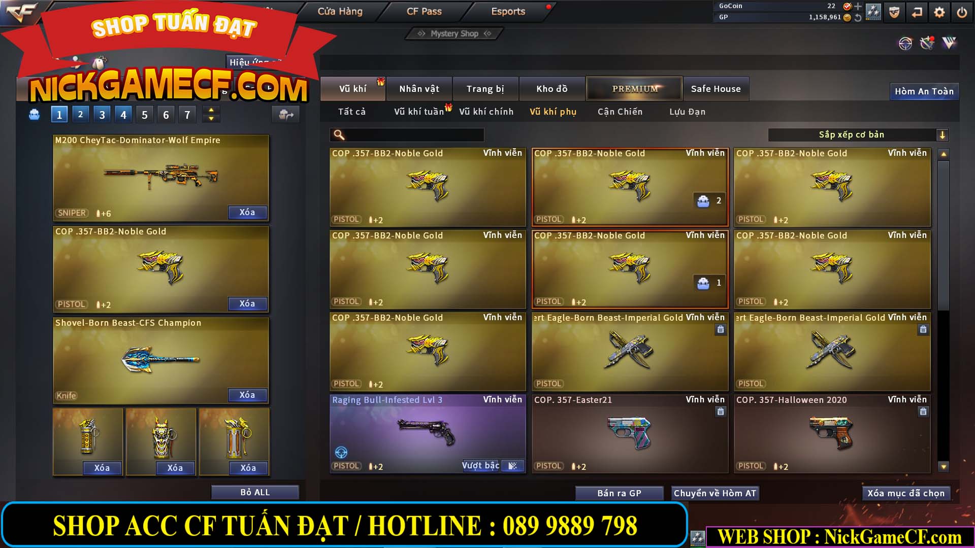 MÃ CF13770 - GIÁ : 2550K - CHIẾN C4 DÂN CHƠI SƯU TẦM 0 VIP - VIP5