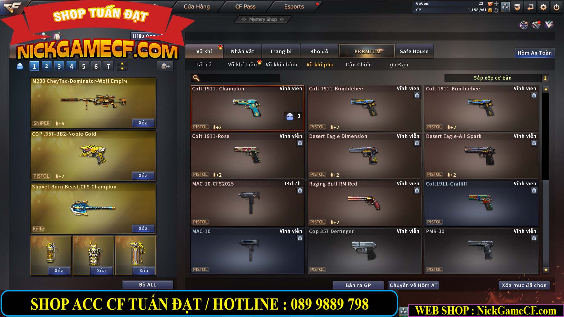 MÃ CF13770 - GIÁ : 2550K - CHIẾN C4 DÂN CHƠI SƯU TẦM 0 VIP - VIP5