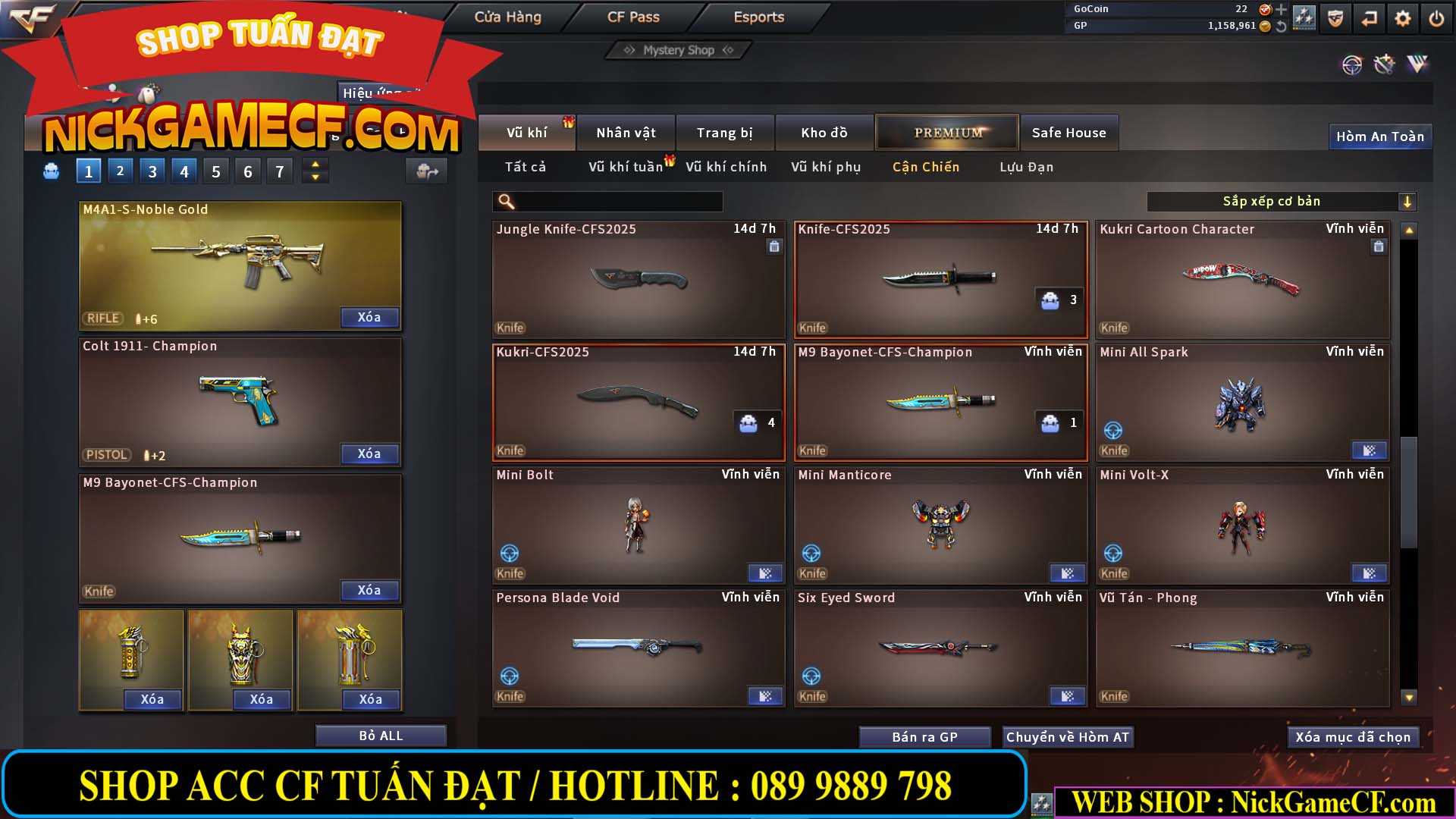 MÃ CF13770 - GIÁ : 2550K - CHIẾN C4 DÂN CHƠI SƯU TẦM 0 VIP - VIP5