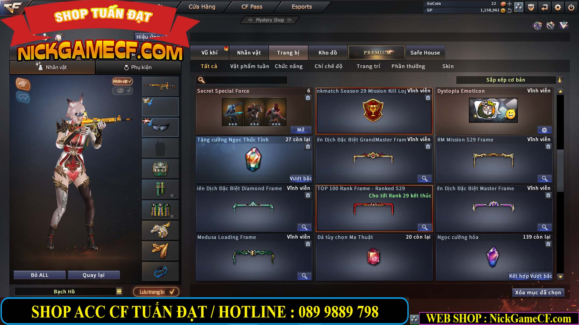 MÃ CF13770 - GIÁ : 2550K - CHIẾN C4 DÂN CHƠI SƯU TẦM 0 VIP - VIP5