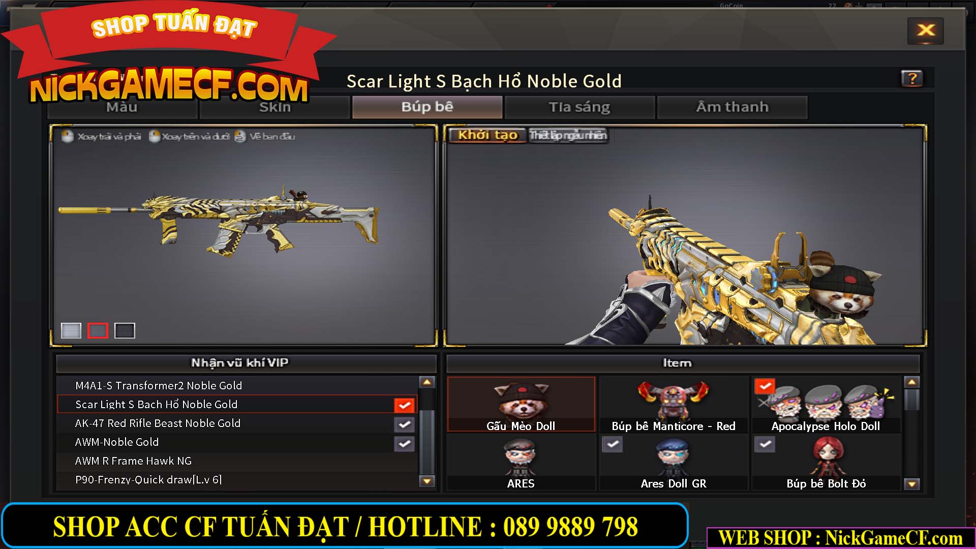 MÃ CF13770 - GIÁ : 2550K - CHIẾN C4 DÂN CHƠI SƯU TẦM 0 VIP - VIP5
