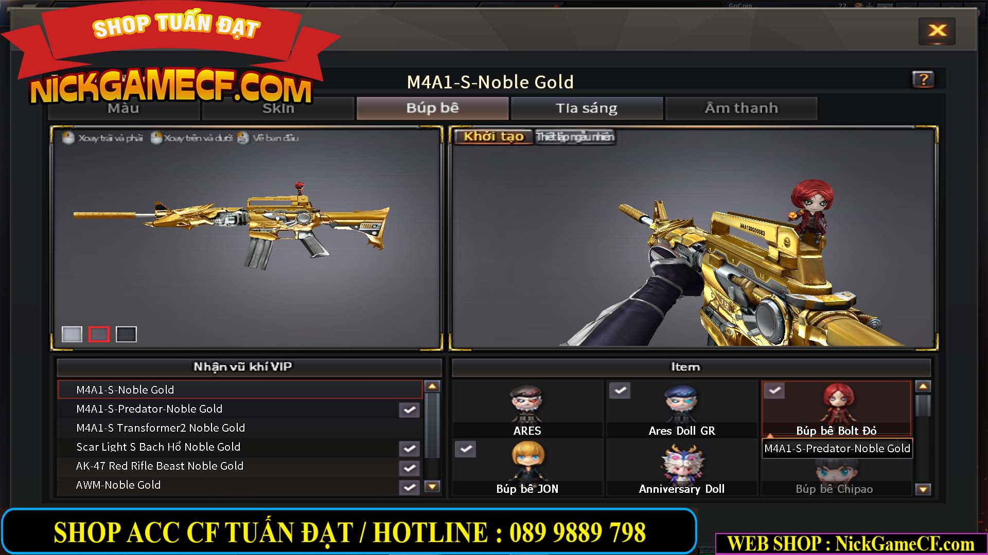 MÃ CF13770 - GIÁ : 2550K - CHIẾN C4 DÂN CHƠI SƯU TẦM 0 VIP - VIP5