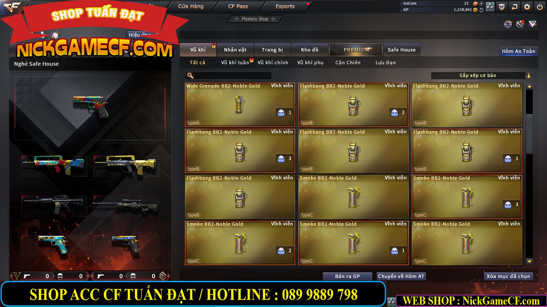 MÃ CF13770 - GIÁ : 2550K - CHIẾN C4 DÂN CHƠI SƯU TẦM 0 VIP - VIP5