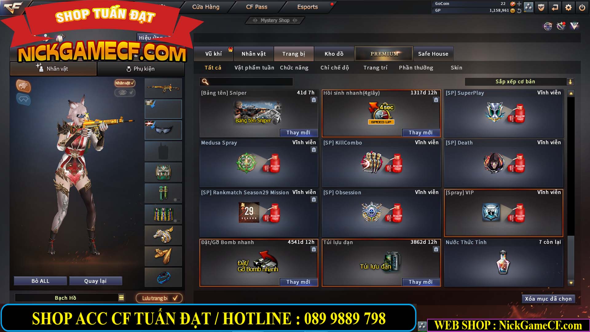 MÃ CF13770 - GIÁ : 2550K - CHIẾN C4 DÂN CHƠI SƯU TẦM 0 VIP - VIP5