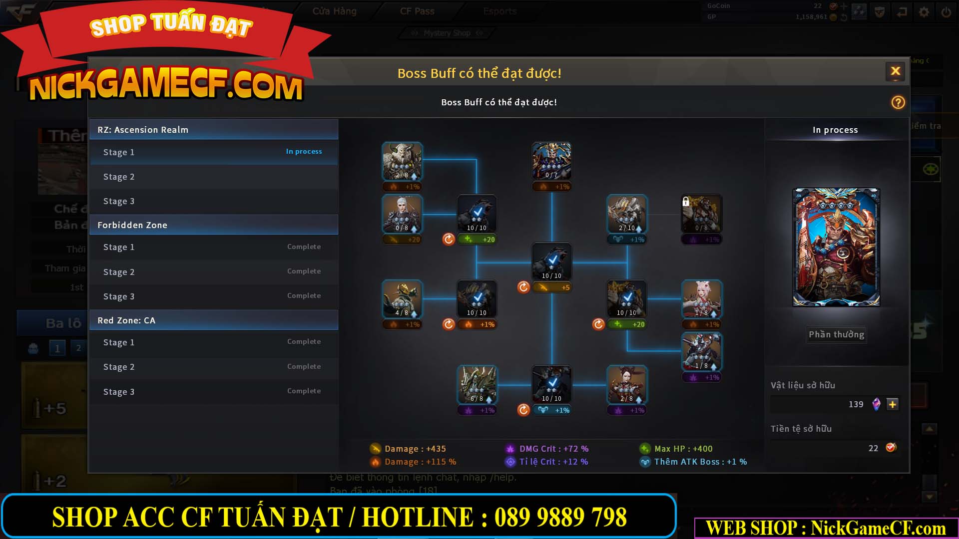 MÃ CF13770 - GIÁ : 2550K - CHIẾN C4 DÂN CHƠI SƯU TẦM 0 VIP - VIP5