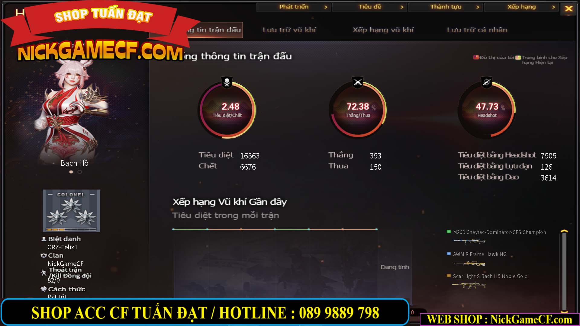 MÃ CF13770 - GIÁ : 2550K - CHIẾN C4 DÂN CHƠI SƯU TẦM 0 VIP - VIP5