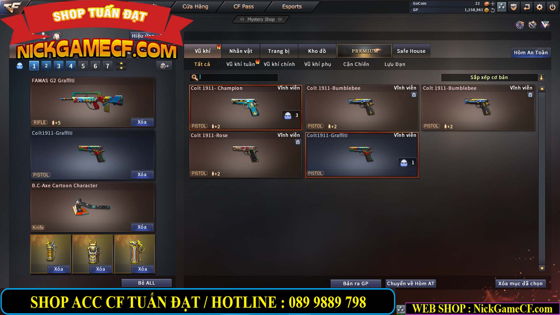 MÃ CF13770 - GIÁ : 2550K - CHIẾN C4 DÂN CHƠI SƯU TẦM 0 VIP - VIP5