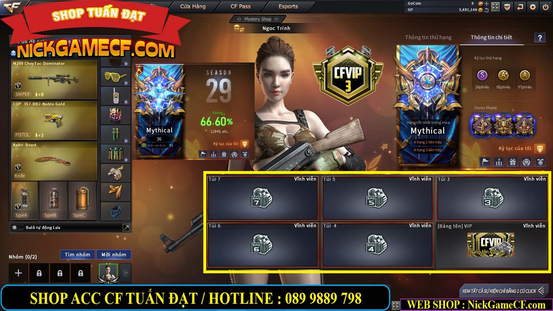 MÃ CF13771 - GIÁ : 2750K - CHIẾN C4 TANK  ĐẸP - 13 VIP - GẦN VIP4