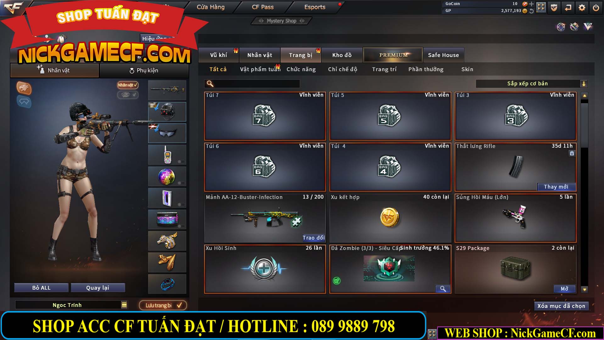 MÃ CF13771 - GIÁ : 2750K - CHIẾN C4 TANK  ĐẸP - 13 VIP - GẦN VIP4