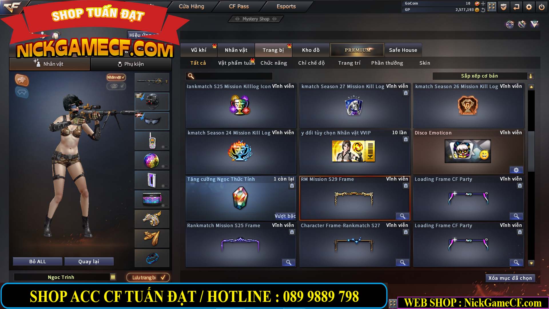 MÃ CF13771 - GIÁ : 2750K - CHIẾN C4 TANK  ĐẸP - 13 VIP - GẦN VIP4