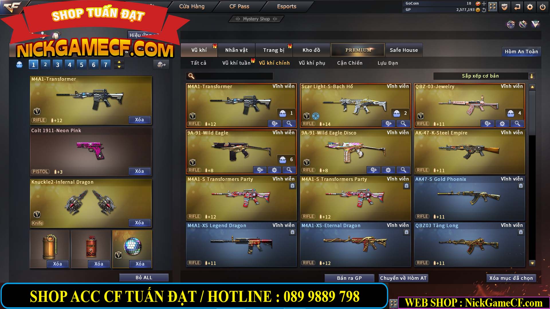 MÃ CF13771 - GIÁ : 2750K - CHIẾN C4 TANK  ĐẸP - 13 VIP - GẦN VIP4