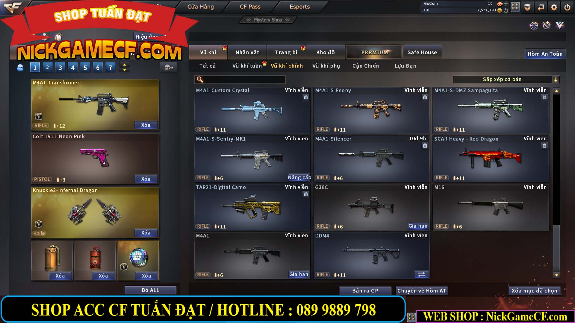 MÃ CF13771 - GIÁ : 2750K - CHIẾN C4 TANK  ĐẸP - 13 VIP - GẦN VIP4
