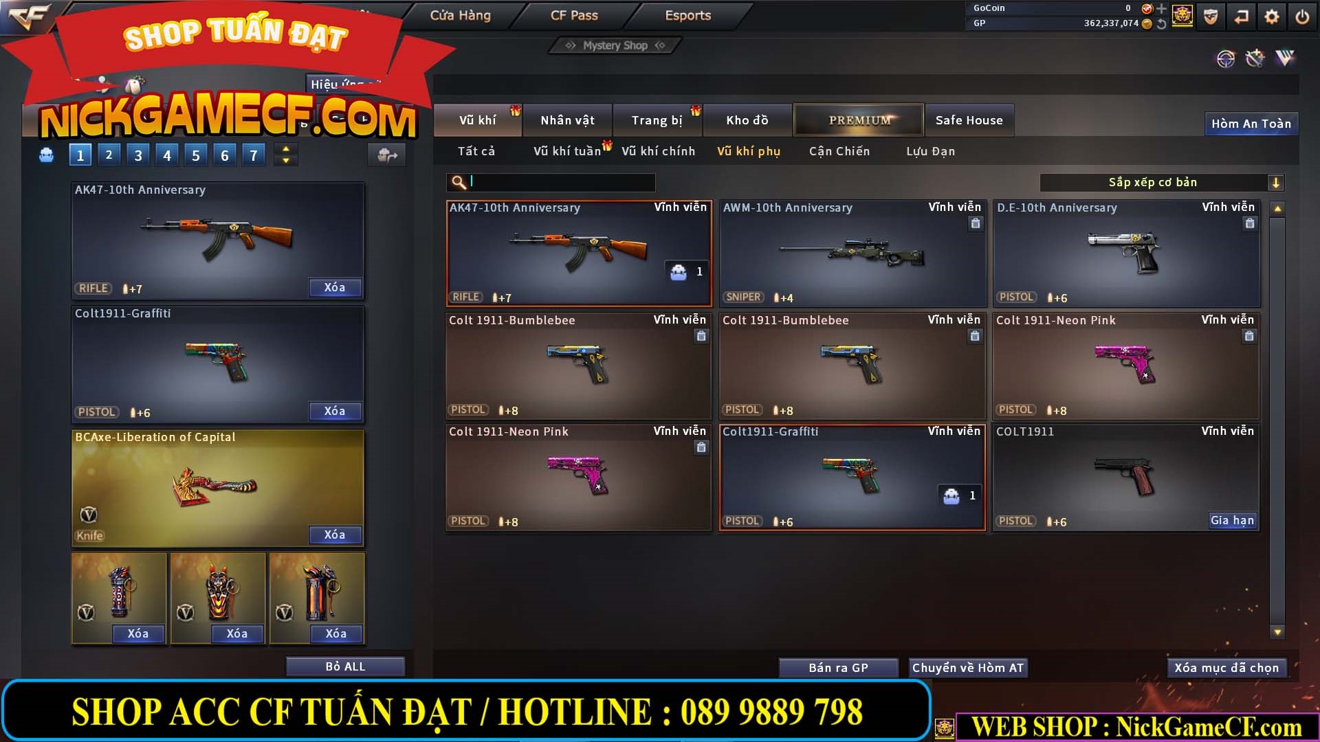 MÃ CF13772 - GIÁ : 6999K - CHIẾN C4 ĐẸP - ZOM XINH - 58 VIP - VIP5