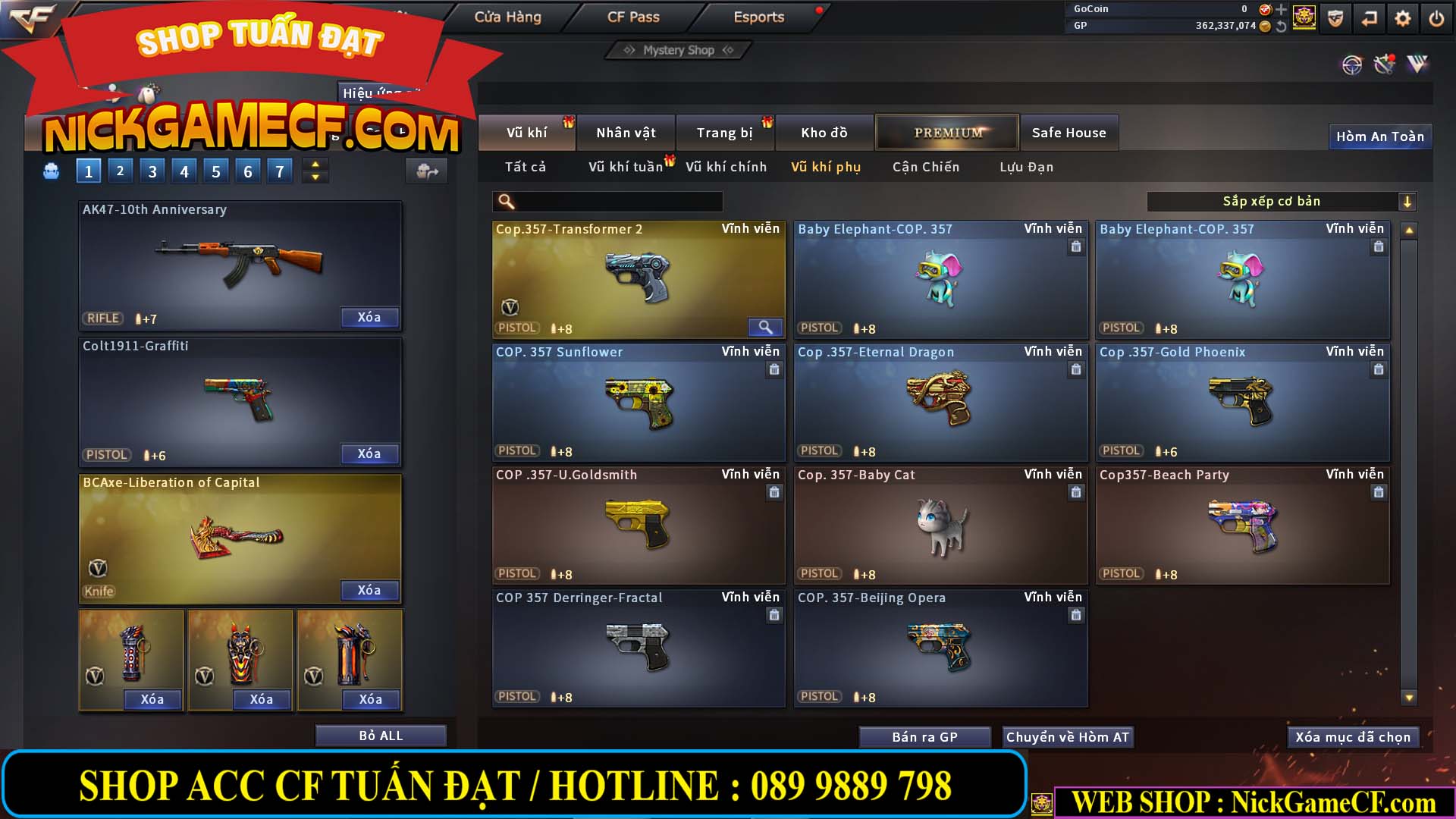 MÃ CF13772 - GIÁ : 6999K - CHIẾN C4 ĐẸP - ZOM XINH - 58 VIP - VIP5