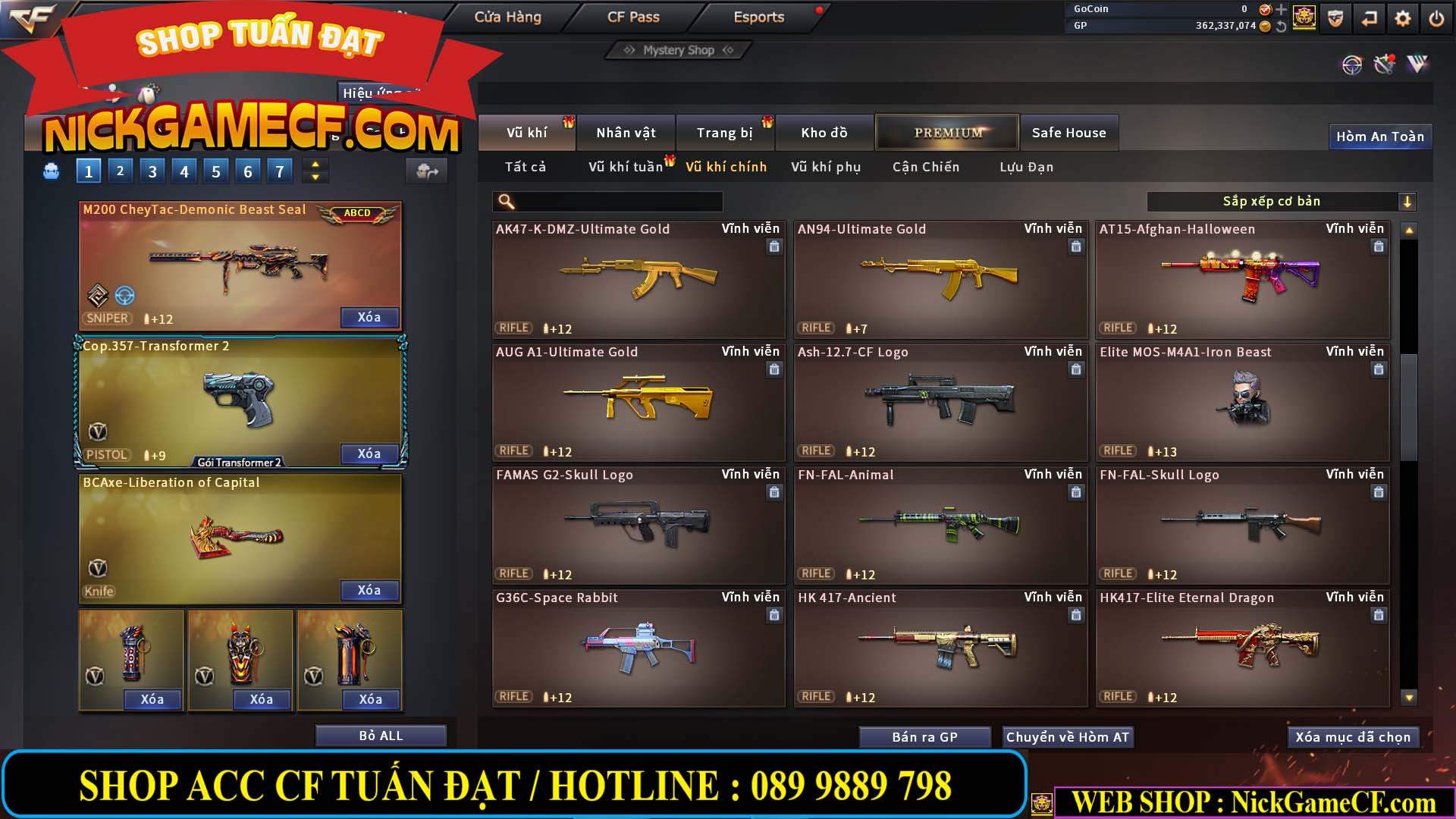 MÃ CF13772 - GIÁ : 6999K - CHIẾN C4 ĐẸP - ZOM XINH - 58 VIP - VIP5