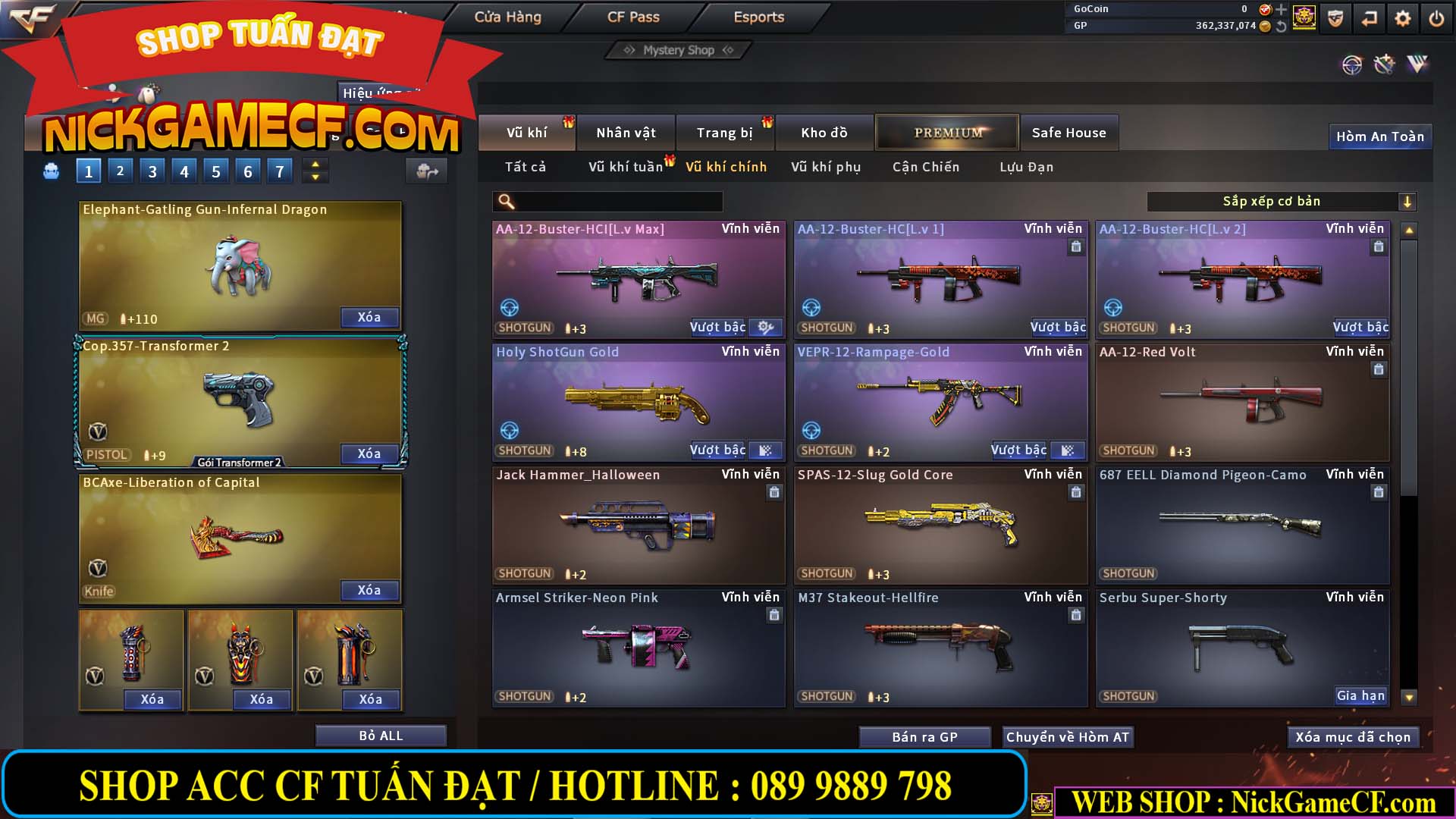 MÃ CF13772 - GIÁ : 6999K - CHIẾN C4 ĐẸP - ZOM XINH - 58 VIP - VIP5
