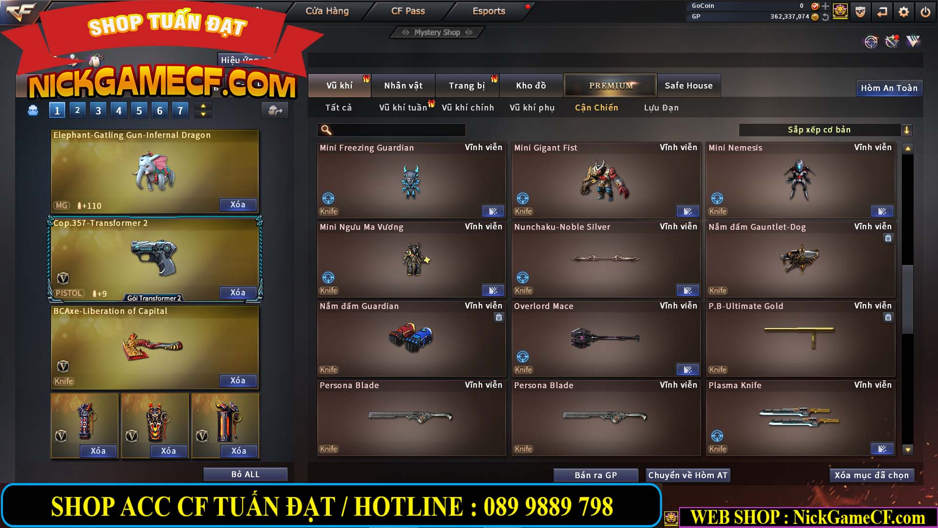 MÃ CF13772 - GIÁ : 6999K - CHIẾN C4 ĐẸP - ZOM XINH - 58 VIP - VIP5