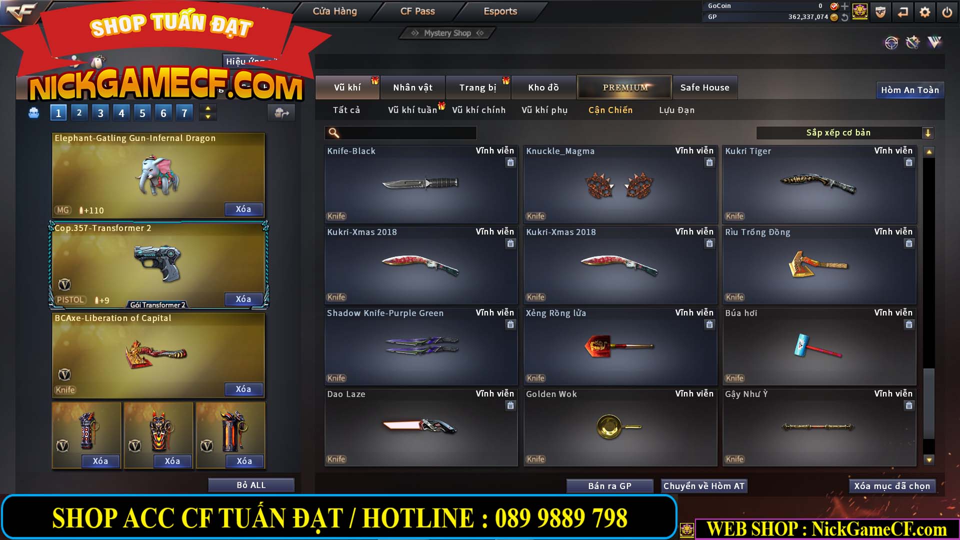 MÃ CF13772 - GIÁ : 6999K - CHIẾN C4 ĐẸP - ZOM XINH - 58 VIP - VIP5