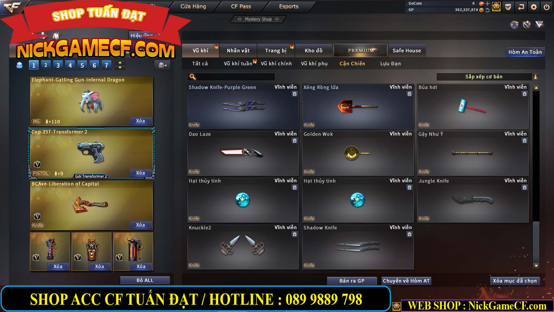 MÃ CF13772 - GIÁ : 6999K - CHIẾN C4 ĐẸP - ZOM XINH - 58 VIP - VIP5