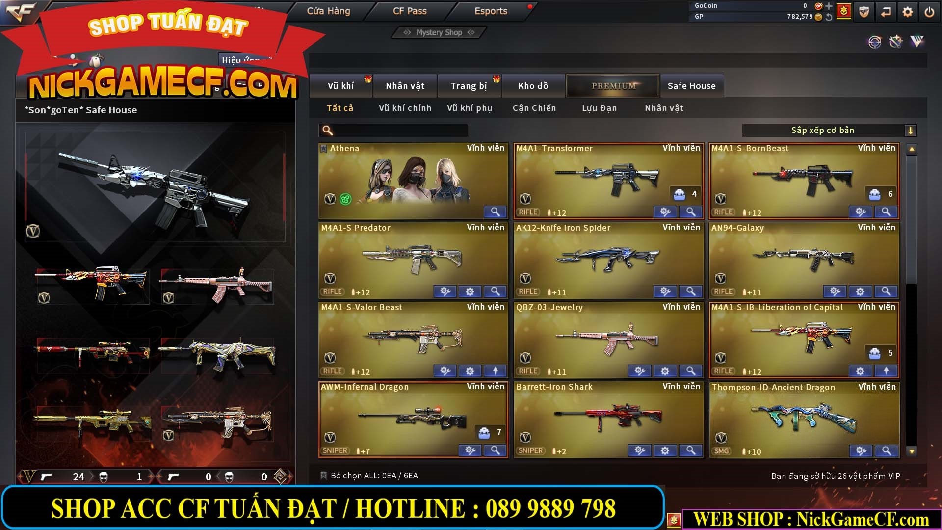 MÃ CF13773 - GIÁ : 3450K - CHIẾN C4 SIÊU XINH - 26 VIP - VIP5