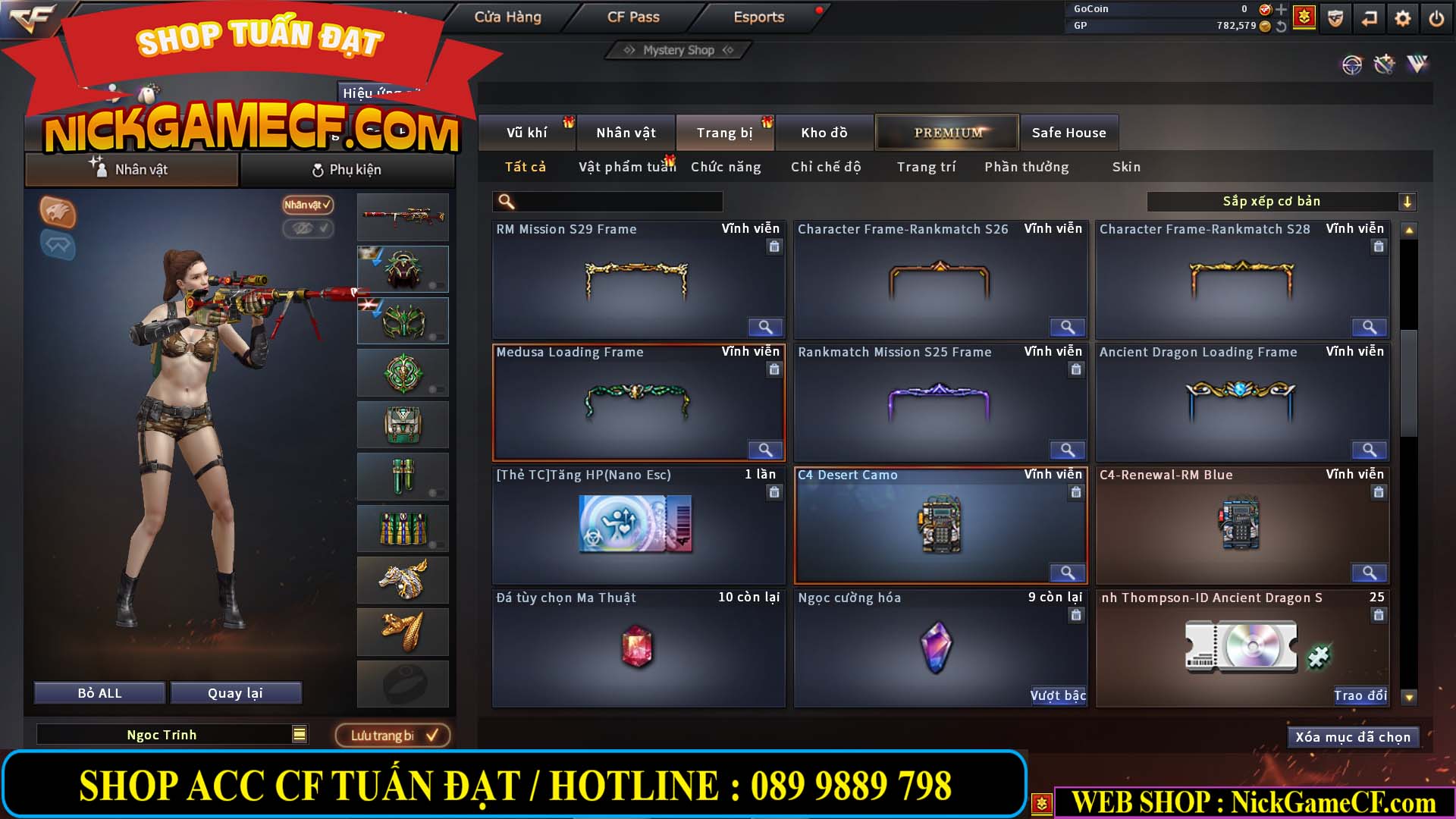MÃ CF13773 - GIÁ : 3450K - CHIẾN C4 SIÊU XINH - 26 VIP - VIP5