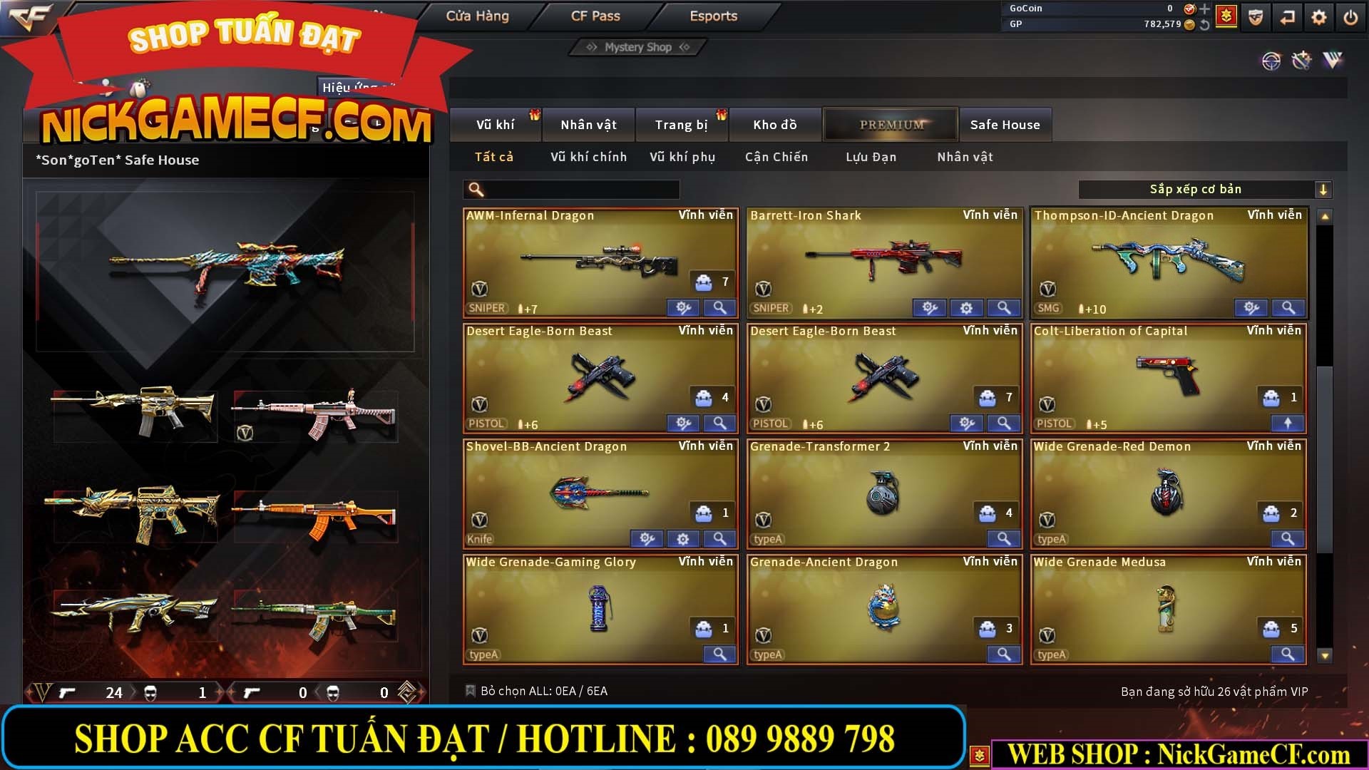 MÃ CF13773 - GIÁ : 3450K - CHIẾN C4 SIÊU XINH - 26 VIP - VIP5